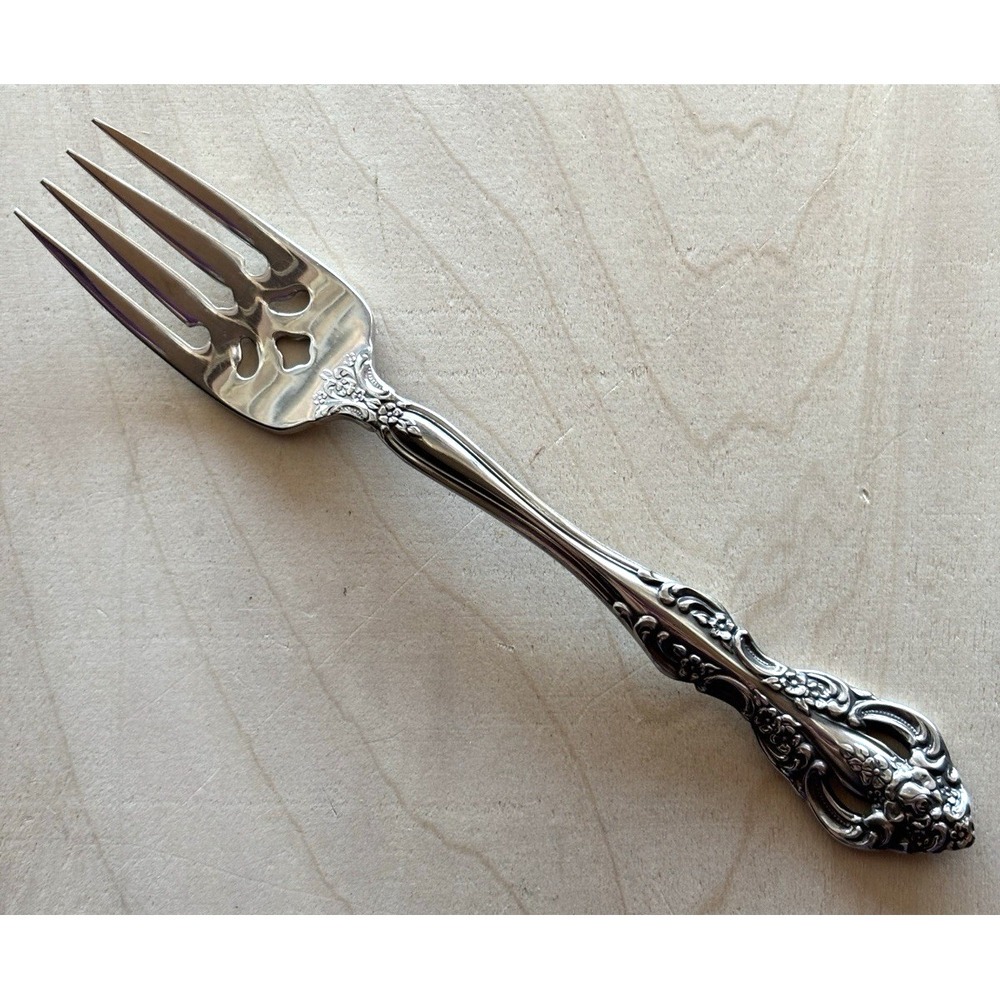 Oneida Michelangelo Stainless Flatware Cube LOT of 4 Salad Forks 6.5" - Picture 2 of 4